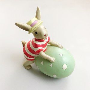 VINTAGE Style Beach Bunny Boy w/Egg 2014 Shabby Chic Childs Room Summer Decor